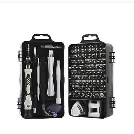 Professionell 115-i-1 skruvmejselsats med flexibel axel kofot för demontering av klockor mobiltelefoner reparationshandverktyg