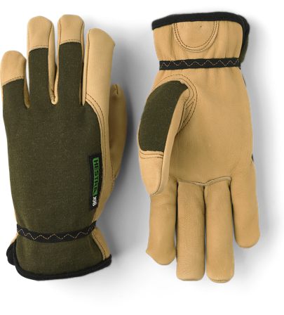 Hestra Job 73760-7 Kobolt FR Montagehandske flamsäker, grön/brun 7, Arbetskläder