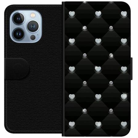 Apple Iphone 13 Pro Plånboksfodral Bling Heart