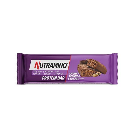 Nutramino Proteinbar Chunky Peanut & Caramel 55 g, Helse & Madvarer, Protein & Energi, Energi- Og Proteinbarer