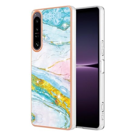 Marmormotiv Sony Xperia 1 IV skal - Grön Färgblandning