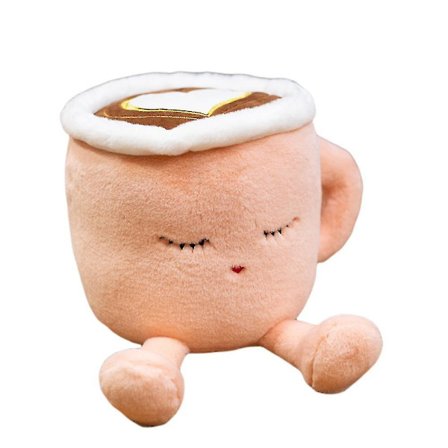 Latte Plyschleksak, 30 Cm Fylld Kaffeemugg Plushie Kudde Dock, Mjuk Kopp Fluffig Vän, Kramande Kudde - Present För Alla Åldrar