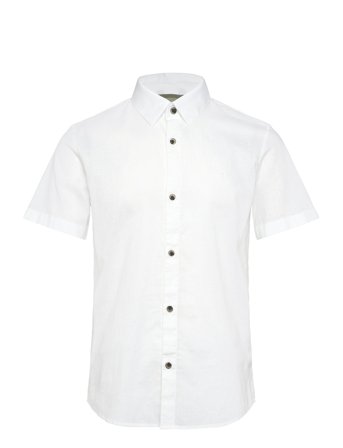 Cotton Linen Shirt White Tom Tailor