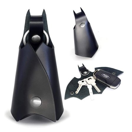 #Nøkkelring for menn 1 Batman Nøkkelring i Kunstlær Unisex Nøkkelringveske Personlig Gravering Nøkkelring i Lær for Diverse Bil- eller 