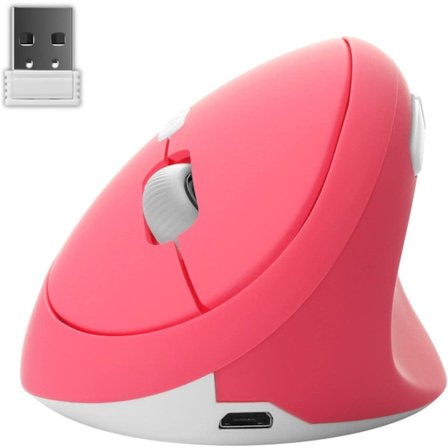 Trådlös mus, trådlös ergonomisk vertikal mus, 2,4G optiska möss med hög precision, med justerbar DPI,Reducera handledsvärk Mus för bärbar stationär 