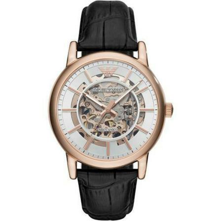 Emporio Armani, Watch Czarny, Mężczyzna, Rozmiar: ONE Size