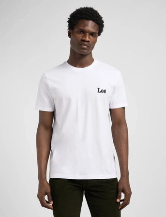 Lee Jeans Ss Small Logo Tee - White - M