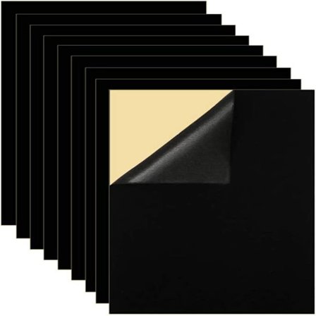 Peel and Stick Black Felt Itseliimautuva Kangasvuoraus Musta