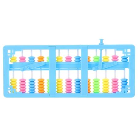 13-cifret Soroban Regneapparat med Farverige Perler i Plastik Abacus Aritmetik Tilfældig Farve 24,6X10CM Random Color 24.6X10CM