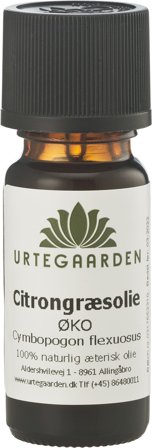 Urtegaarden Citrongræsolie ØKO 10 ml, Tøj & Bolig, Duftolier, Æteriske Olier