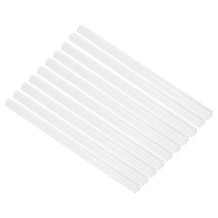 10 stk 20W smeltelim pistol tilbehør gjennomsiktig limstang 0,7 x 19CM