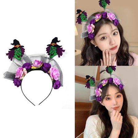 Blomsterheks Hodebånd Ond Heks Hodetilbehør Dansfest Hårbøyle