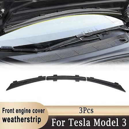For Tesla Model 3 Y Front Engine Hood Rubber Seal Upgrade Weatherstrip Trim Belt Waterproof Strip Dust-proof Protection