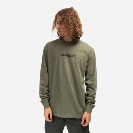 Napapijri, S-Box Longsleeve Shirt Na 4Gk 7 GAE XL Zielony, Mężczyzna, Rozmiar: M