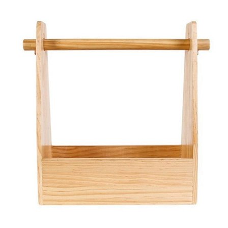 Utendørs krydderkurv i tre med håndtak, piknik, grill, krydderboks, camping, matlagingsutstyr