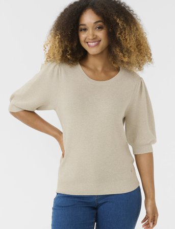 Cream Crsillar Knit Pullover - Cream - S
