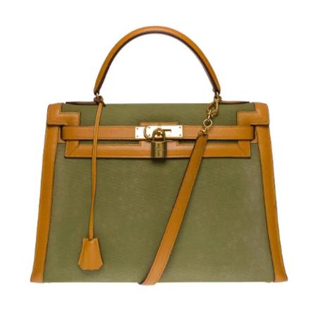 Hermès Vintage, Pre-owned Handbags Groen, Dames, Maat:ONE Size,leer