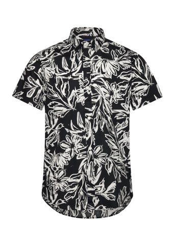 Jorlafayette Aop Shirt Ss Ln Black Jack & J S