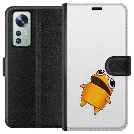 Kompatibel Tegnebogsetui til Xiaomi Xiaomi 12 Orange tegnet figur med store øjne og dynamisk pose i legende stil