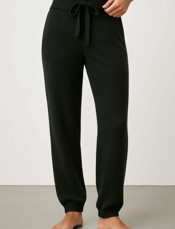 Movesgood Bell Trousers Plain - Black - S