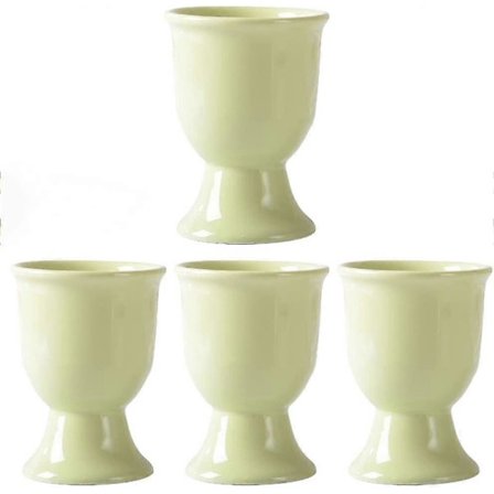 4-pack Äggkoppshållare Keramiska Äggkoppar, Frukost Kokt Äggkoppshållare Set, Enfärgade Keramiska Koppar, Lämplig För Mikrovågsugn Och Diskmaskin (di 
