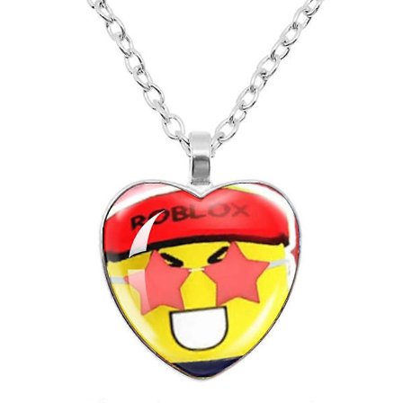 Köp vårt nya Pizza Elliot-spel Forsaken Rolig MeMe Glas Hjärta Form Hänge Halsband Smycke Charm Gamer Samlarobjekt Gåva (1)