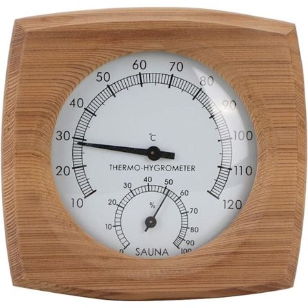 Termometer/hygrometer, indvendig træ 2-i-1 til sauna sauna den