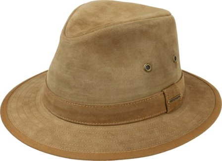 Stetson Traveller Calf Leather Men hats Beige 57/M