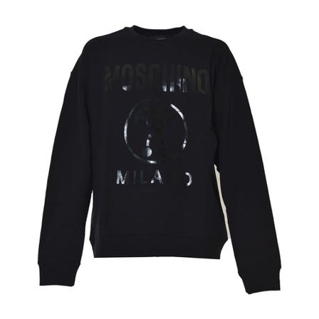 Moschino, Logo Sweatshirt Czarny, Mężczyzna, Rozmiar: S