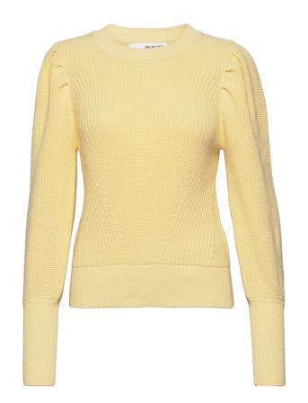 Slfember Ls Knit O-Neck M Yellow Selected Femme