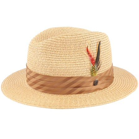 Jaxon & James - Toyo Braided Fedora Cappuccino Straw Hat Straw Beige Hat - @ Hatstore