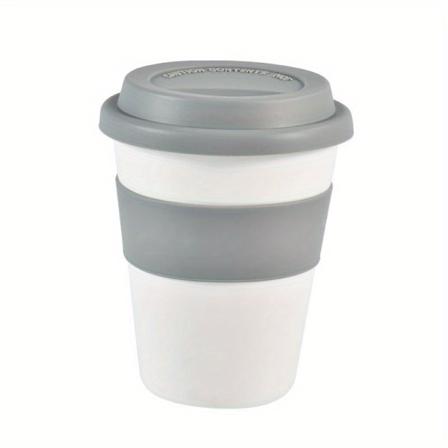 1 st, 13,5 oz resekaffemugg med lock - Slitstark PP-plastmugg för sommardrinkar och resetillbehör - Perfekt födelsedagspresent Gray