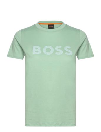 C_Elogo_5 Tops T-shirts & Tops Short-sleeved Green BOSS