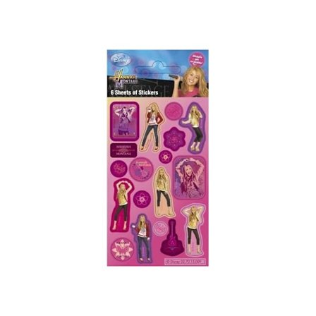 Hannah Montana Party Sticker (6-pack) One Size Rosa