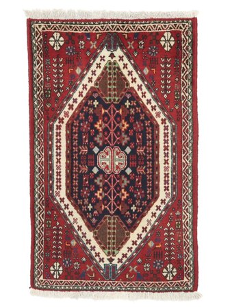 Orientalischer Abadeh Teppich 60X98 Dunkelrot/Schwarz Wolle, Persien
