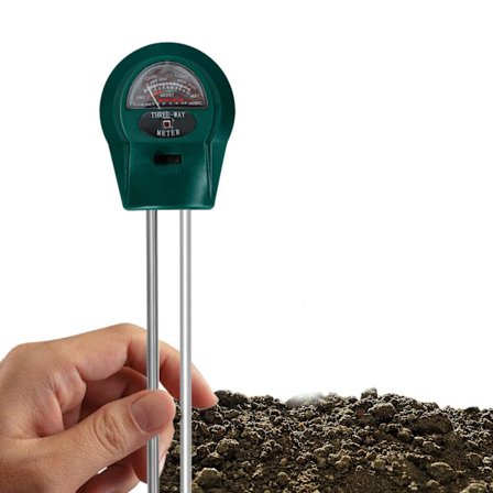 Jord-pH-mätare 3 i 1 Jordfuktighetsmätare Växtjordtestkit för inomhus- och utomhus trädgårdar