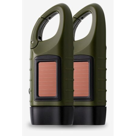 Aurinkokäyttöinen taskulamppu, 2 kpl kampikäyttöiset taskulamput, käsikäyttöinen taskulamppu ladattava ulkoaktiviteettien hätälamppu, LED-taskulamppu,