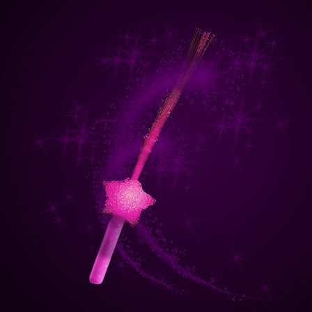 Lysande Trollspö / Trollstav - Fiberoptisk