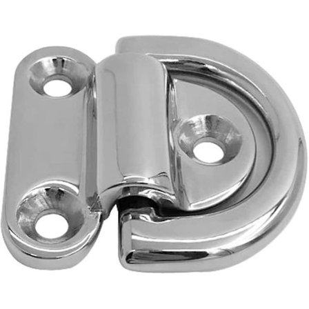 Foldbar Pad Eye i Rustfritt Stål - Foldbar Pad Eye Dekkfortøyning D-Ring