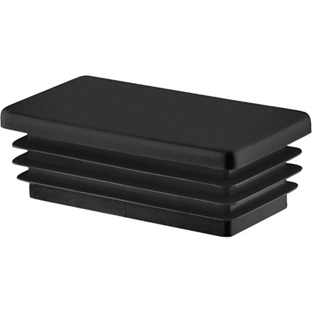 10 kappaleen sarja suorakulmaisia putkitulppia, muovitulppia, ruostumatonta