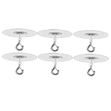 6 stk. Selvklæbende Loftkroge til Popcorn Beton Teksturerede Loftvægoverflader, Ingen Boring Selvklæbende Loftkroge {DB}