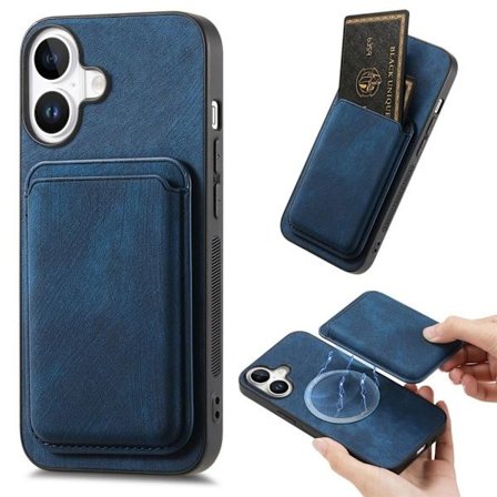 D12 iPhone 16 Case with card holder - Blue