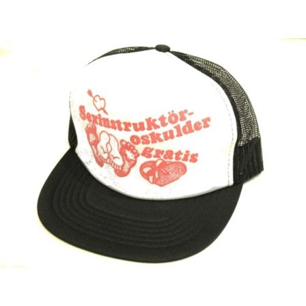 Cap trucker cap - "Sex instruktør, jomfru gratis" (svensk)