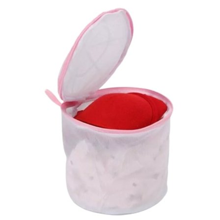 Kombineret vasketøjskurv/vaskepose til undertøj, Pink