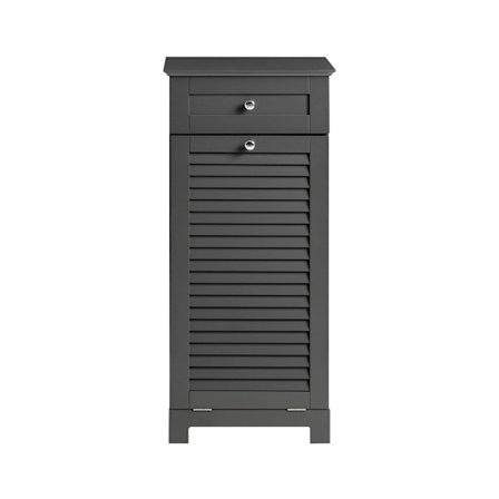 SoBuy Linnedskab med 1 skuffe i mørkegrå 40x38x90cm, moderne BZR73-DG