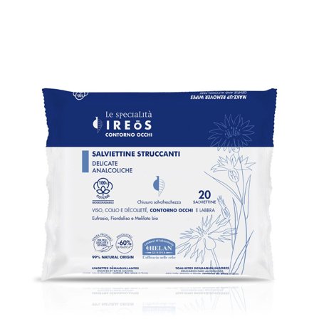 Helan Ireos Contorno Occhi 20 Salviettine Struccanti Delicate