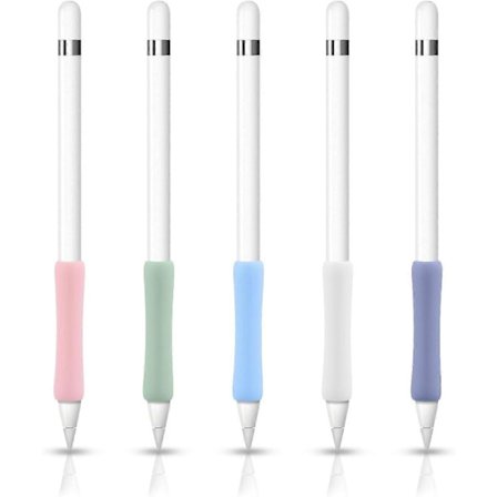 5 st Ergonomiska Grepp för Apple Pencil 1:a 2:a Gen/Apple Pen USB C, 2.4x0.5 Tum