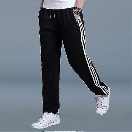 Lange sweatpants til mænd til afslappet brug, lige løs pasform