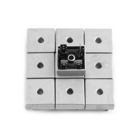 10 stk. KBPC5010 50A 1000V Højeffekt Metal Case Enkeltfaset Diode Bro Ensrettere
