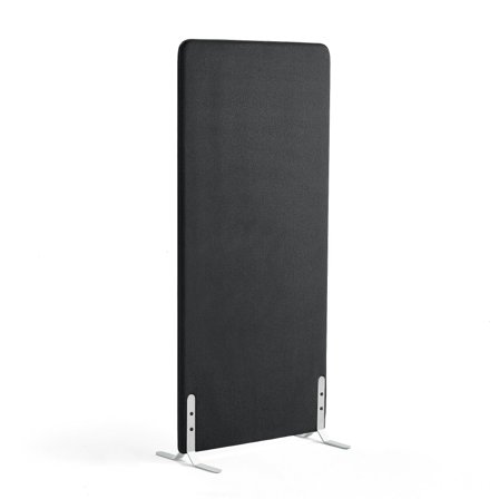 Raumtrenner ZONE, 1700x800x46 mm, Stoff Hush, weiße Beine, dunkelgrau